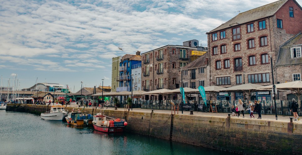 The Barbican boats and harbour